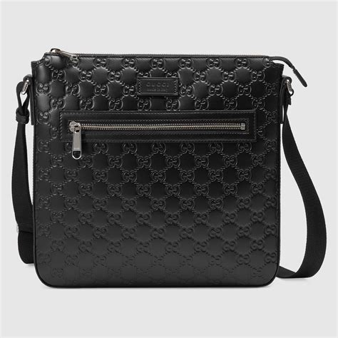 gucci leatehr messenger bags|gucci unisex messenger bag.